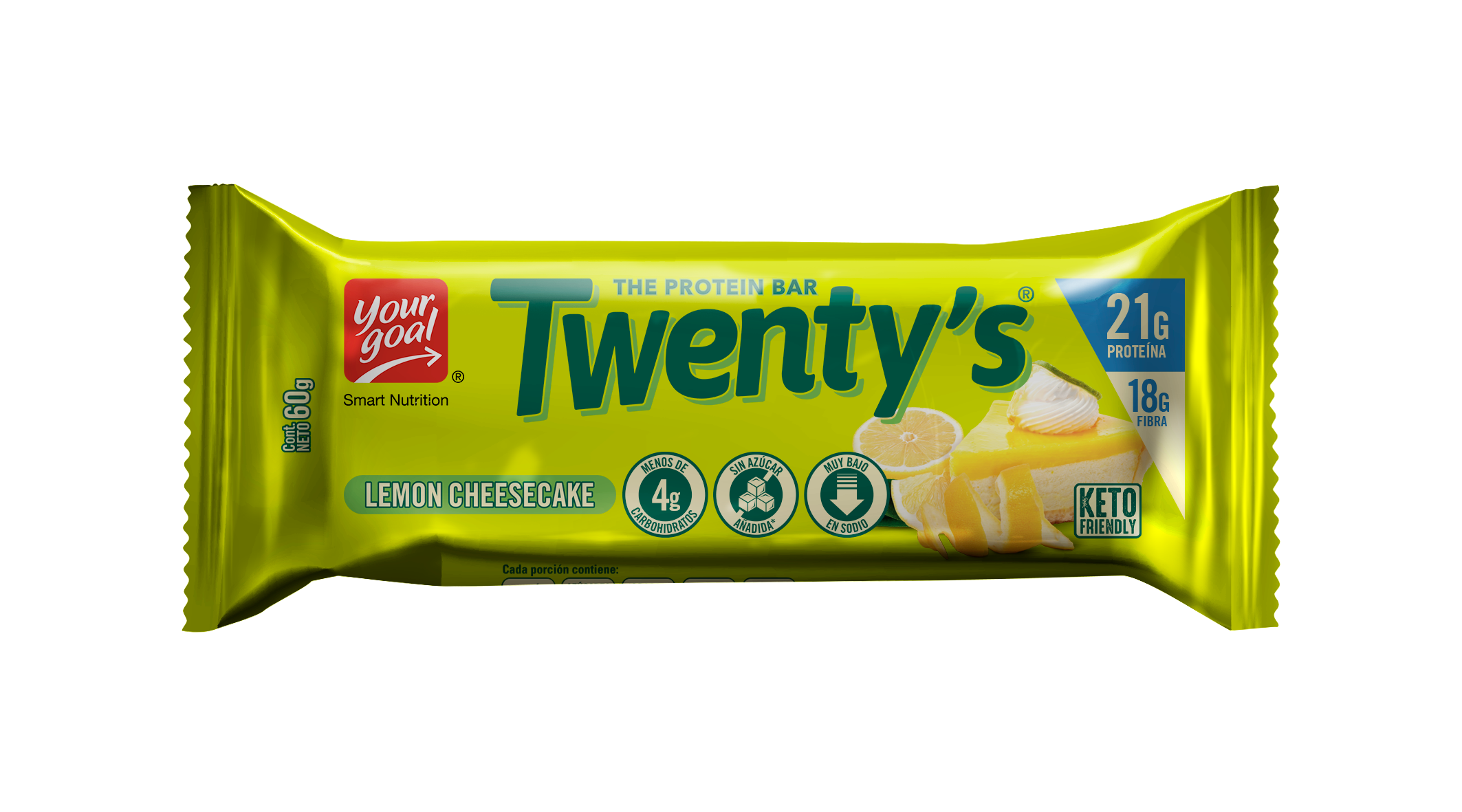 Barra de Proteína Twenty's Lemon Cheesecake 4 unidades - Imagen 2